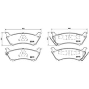 Brembo Front & Rear Pads fits Mercedes-Benz M-Class 1998-2005 163.136 163.154