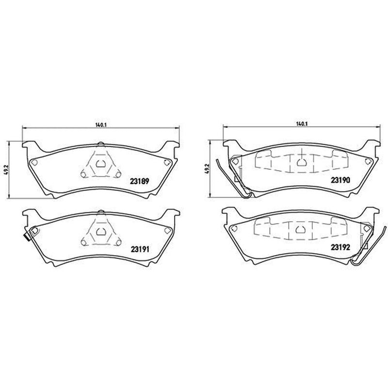 Brembo Rear Brake Discs & Pads fits Mercedes-Benz M-Class 1998-2003 163.154