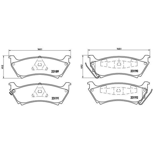 Brembo Rear Brake Discs & Pads fits Mercedes-Benz M-Class 1998-2003 163.154