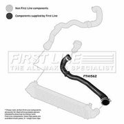 First Line Intercooler Turbo Charge Air Hose fits Ford Mondeo IV 2010-2015 2.0