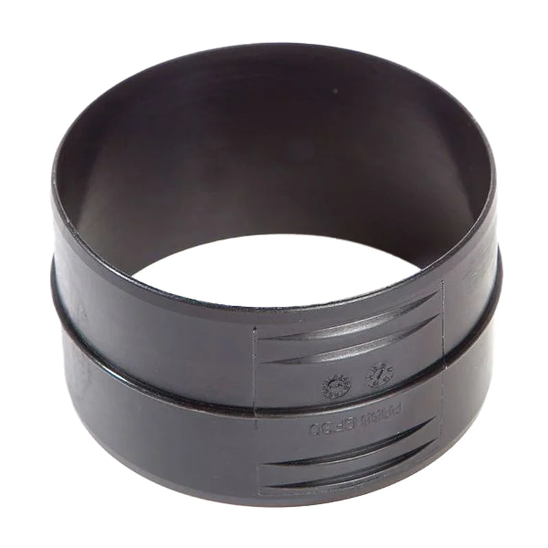 Whale Black 90mm Straight Air Duct Fitting