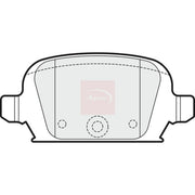 Apec Rear Brake Pad Set fits Opel Tigra Twintop 2004-2010 1.3 1.4 1.8