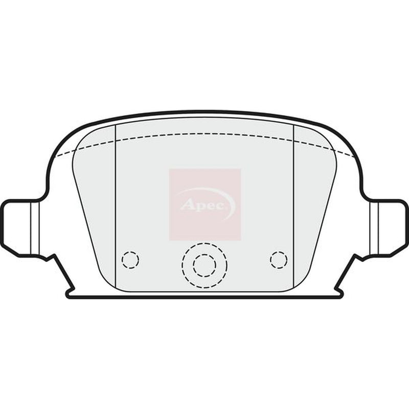 Apec Rear Brake Pad Set fits Opel Tigra Twintop 2004-2010 1.3 1.4 1.8