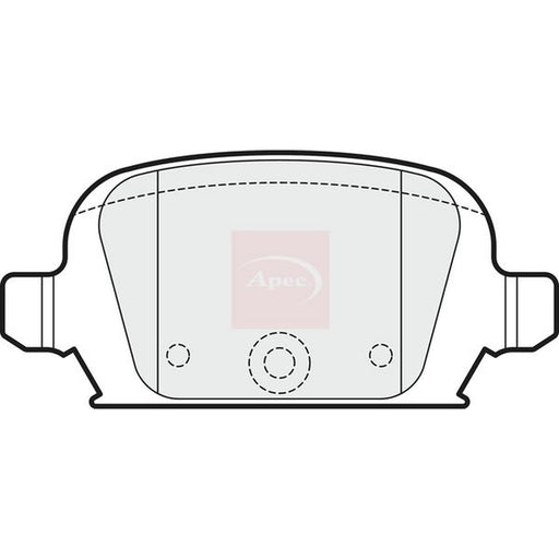 Apec Rear Brake Pad Set fits Opel Tigra Twintop 2004-2010 1.3 1.4 1.8