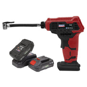 Sealey Cordless Air Pump Kit 20V SV20 Series 2 Batteries CP20VAPKIT Sealey - Dynamic Drive