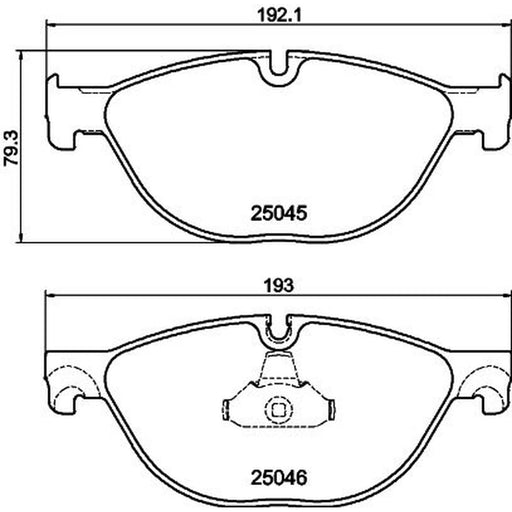 Mintex Front Brake Pad Set fits Alpina B7 2009-2012