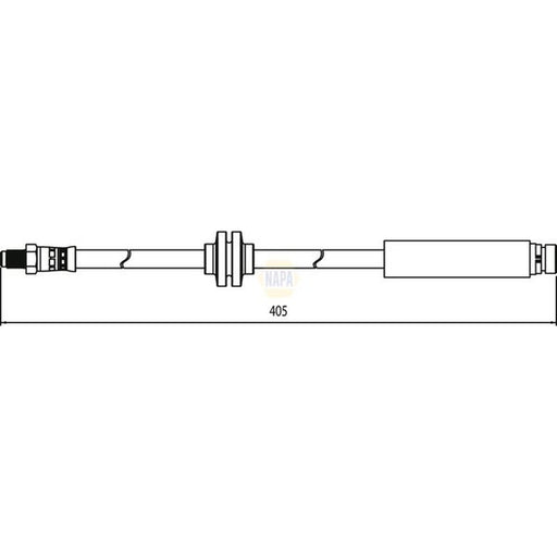 NAPA Brake Hydraulic Hose Line Rear fits Mazda 3 2003-2014 1.3 1.6 2.0 2.2 2.3