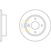 NAPA 2 x Solid Brake Discs fits Nissan Micra II 1992-2003 1.0 1.3 1.4