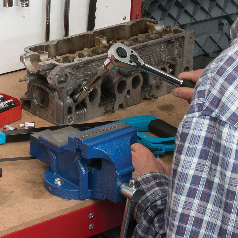 Silverline Engineers Workshop Vice 100mm (4") Jaw Capacity 120mm / 4.5kg 633792 Silverline  - Dynamic Drive