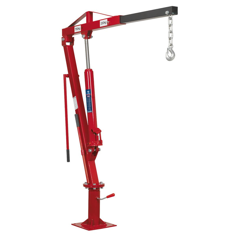 Sealey Static Mounted Crane 750kg SSC750 Sealey - Dynamic Drive