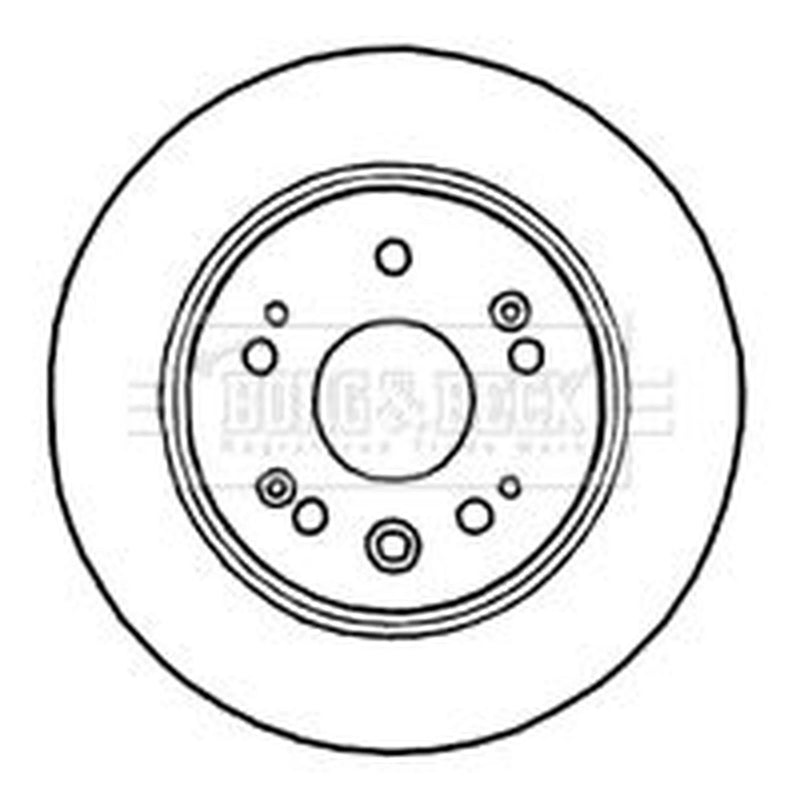Borg & Beck 2 x Solid Brake Discs fits Honda Cr-V 2001-2007 2.0