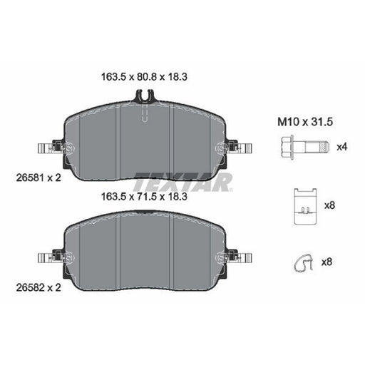 Textar Front Brake Pad Set 2658101