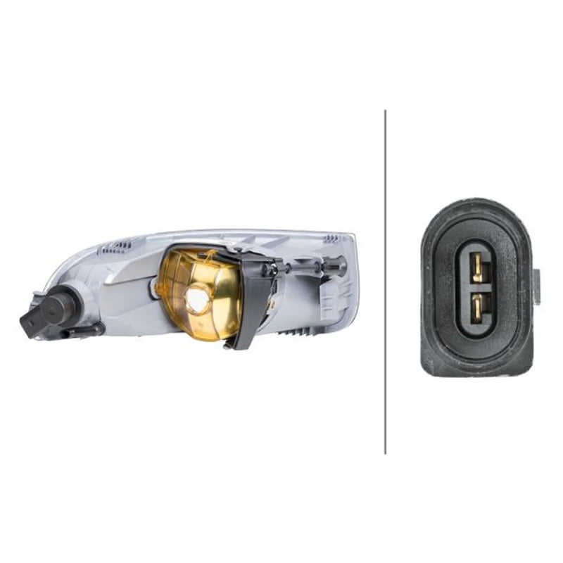 Hella Front Left Fog Light H8 fits Skoda Superb II 2008-2015