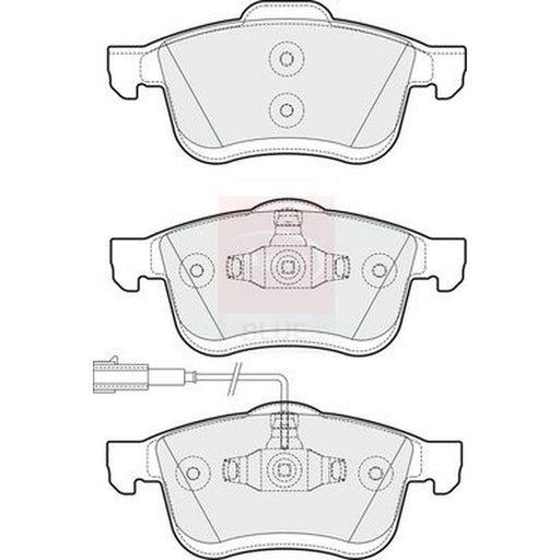 Apec Front Brake Pad Set fits Chrysler Delta 2011 on 2.0