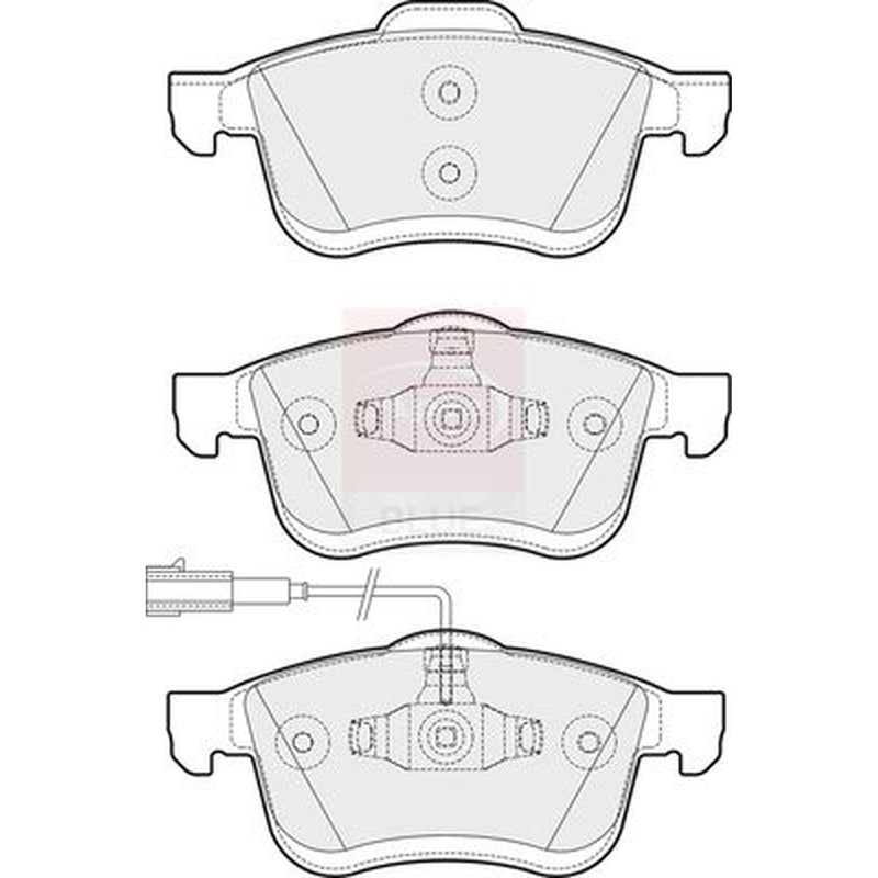 Apec Front Brake Pad Set fits Chrysler Delta 2011 on 2.0
