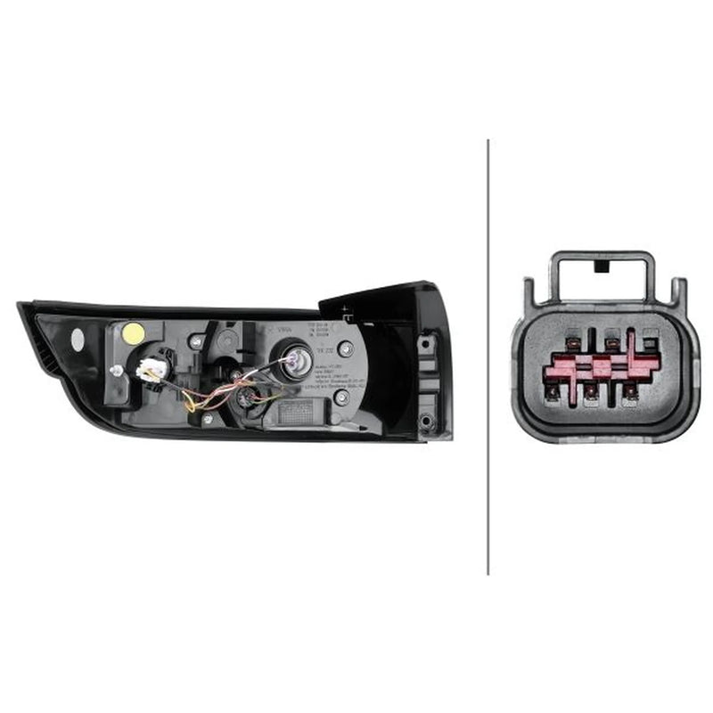 Hella Tail Light / Lamp W16W Right fits Land Rover Range Rover Evoque 2011-2019