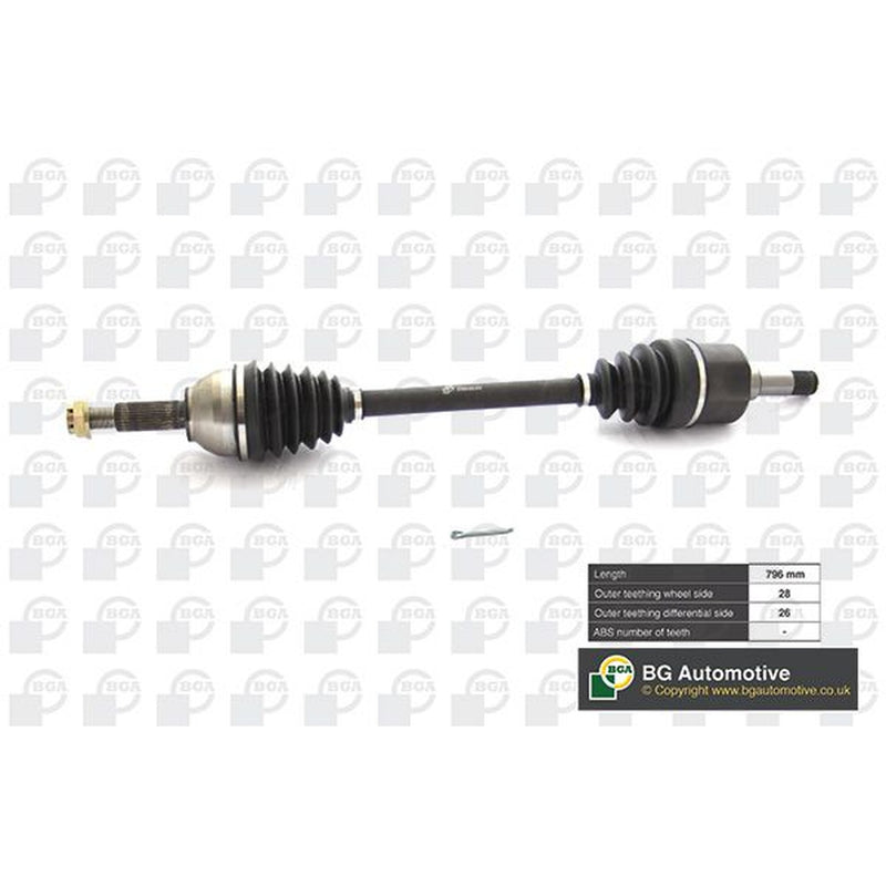 BGA CV Drive Shaft Driveshaft Front Left fits Ford Transit 2000-2006 2.0