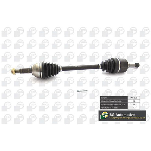 BGA CV Drive Shaft Driveshaft Front Left fits Ford Transit 2000-2006 2.0