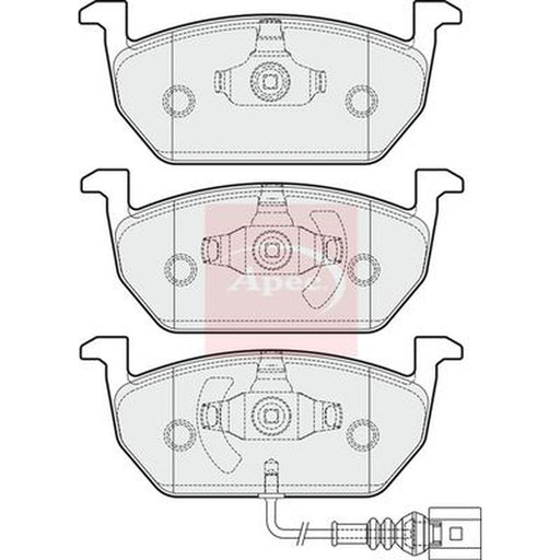 Apec Front Brake Pad Set fits Audi A3 2013-2020 1.6