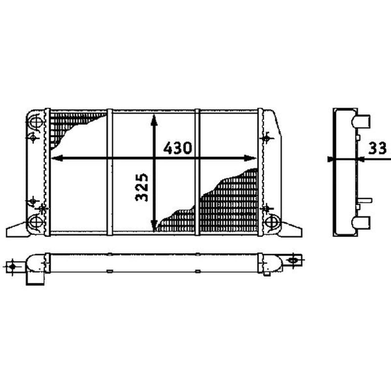 Mahle Engine Radiator fits Audi 80 B2 1978-1987 1.3 1.6