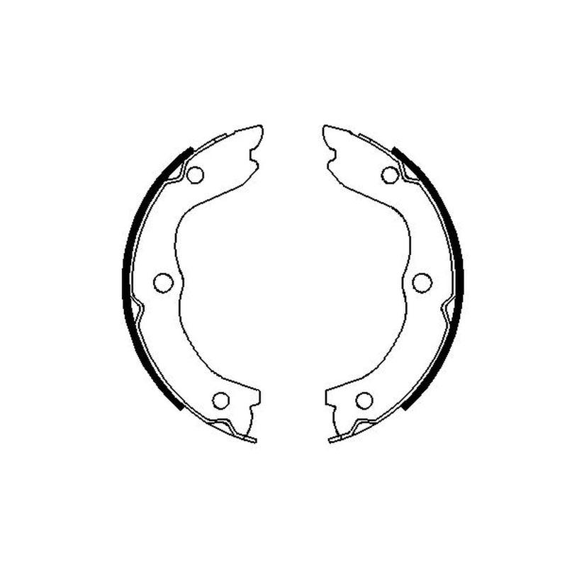 Bosch Parking Brake Shoe Set fits Nissan X-Trail I 2001-2013 2.0 2.2 2.5