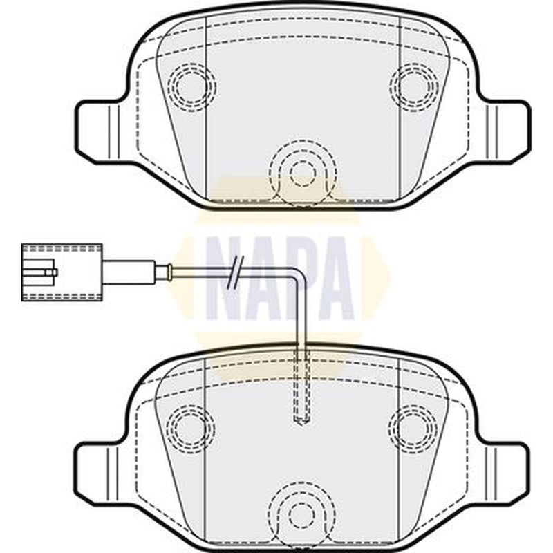 NAPA Rear Brake Pad Set fits Abarth 500 / 595 / 695 2008 on 1.4