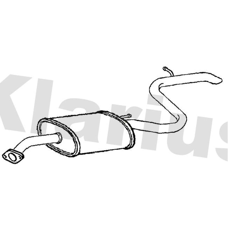 Klarius Box With Tail Pipe Rear fits Hyundai I30 2008-2012 1.6