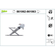 Valeo Electric Window Regulator Lifter Left Front 861062
