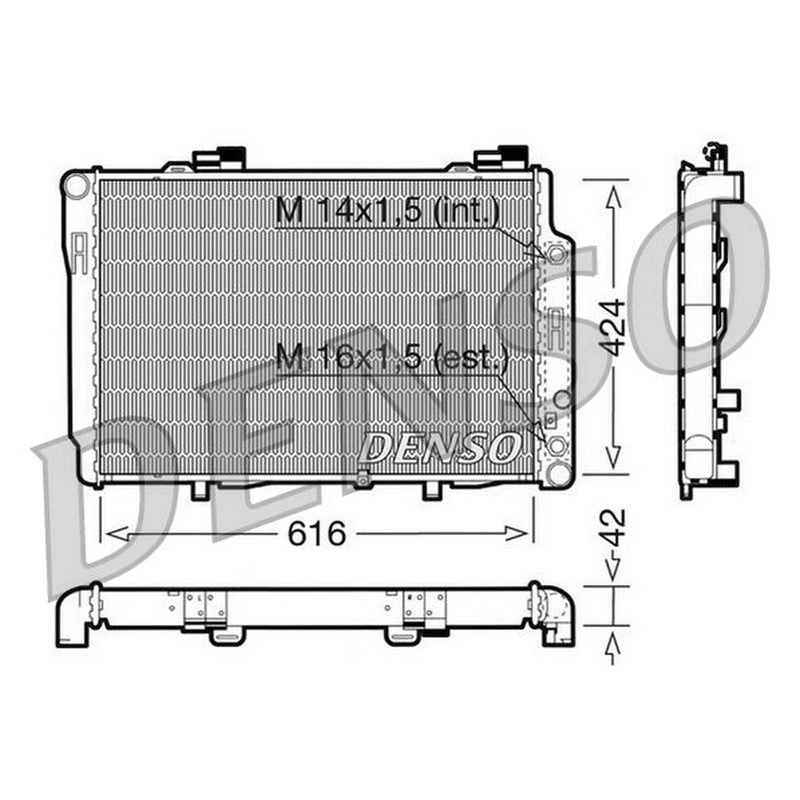 Denso Engine Radiator fits Mercedes-Benz C-Class 1993-2000