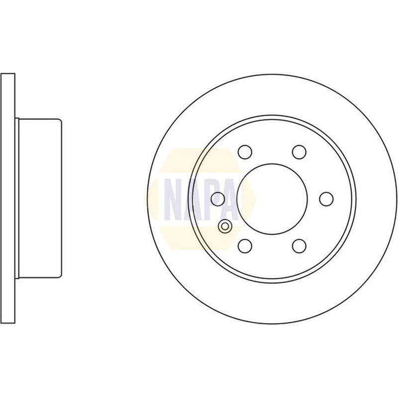 NAPA 2 x Rear Brake Discs NBD5976-x2