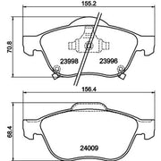 DON Front Brake Pad Set fits Toyota Avensis 1997-2003 1.6 1.8 2.0