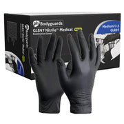 Bodyguards Powder Free Black Nitrile Disposable Gloves Small Box of 100 Tattoo Bodyguard - Dynamic Drive