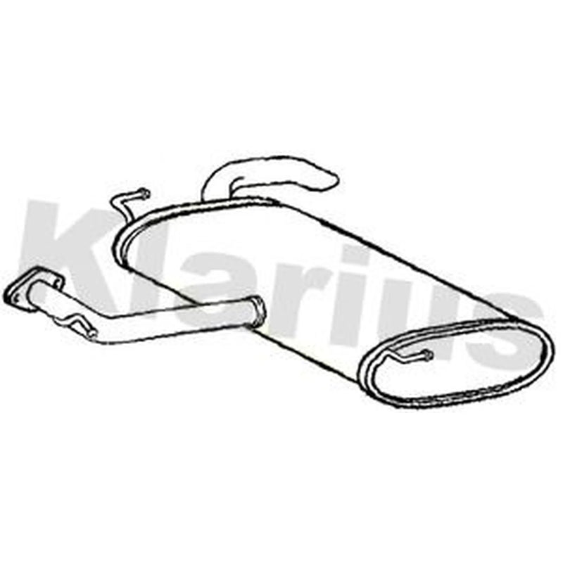 Klarius Box With Tail Pipe Rear fits Kia Niro I 2016-2022 1.6