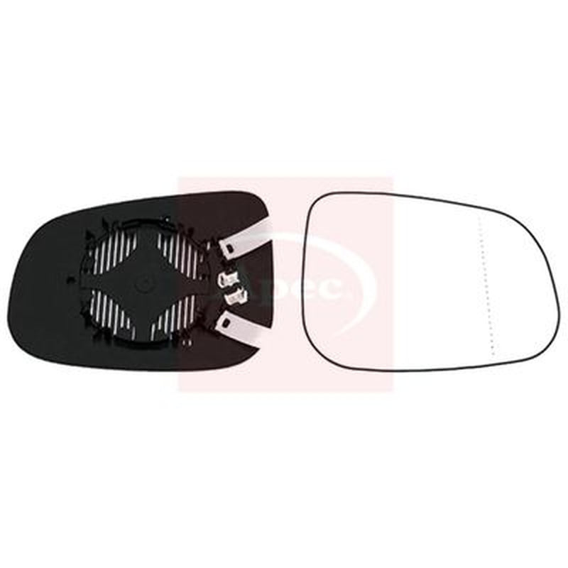 Apec Exterior Wing Mirror Glass Right fits Volvo C30 2006-2013 1.6 1.8 2.0 2.4