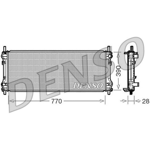Denso Engine Radiator fits Ford Transit 2000-2014 2.0 2.3 2.4