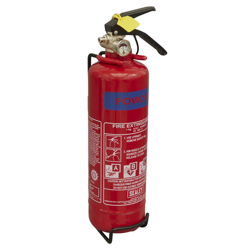 Sealey Fire Extinguisher 1kg Dry Powder SDPE01 Sealey - Dynamic Drive
