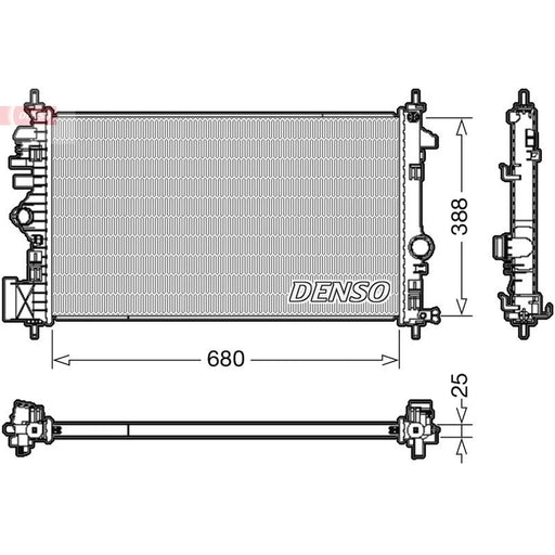 Denso Engine Radiator fits Chevrolet Malibu 2012 on 2.0