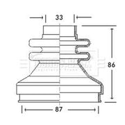 Borg & Beck Drive Shaft Bellow Kit transmission sided BCB2763