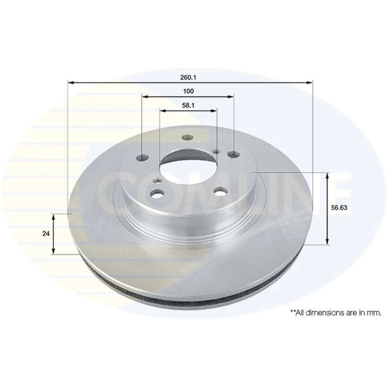 Comline Front Brake Discs & Pads fits Subaru Impreza 2005-2008 2.5