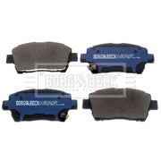 Borg & Beck Front & Rear Brake Discs & Pads fits Toyota Corolla 2001-2007