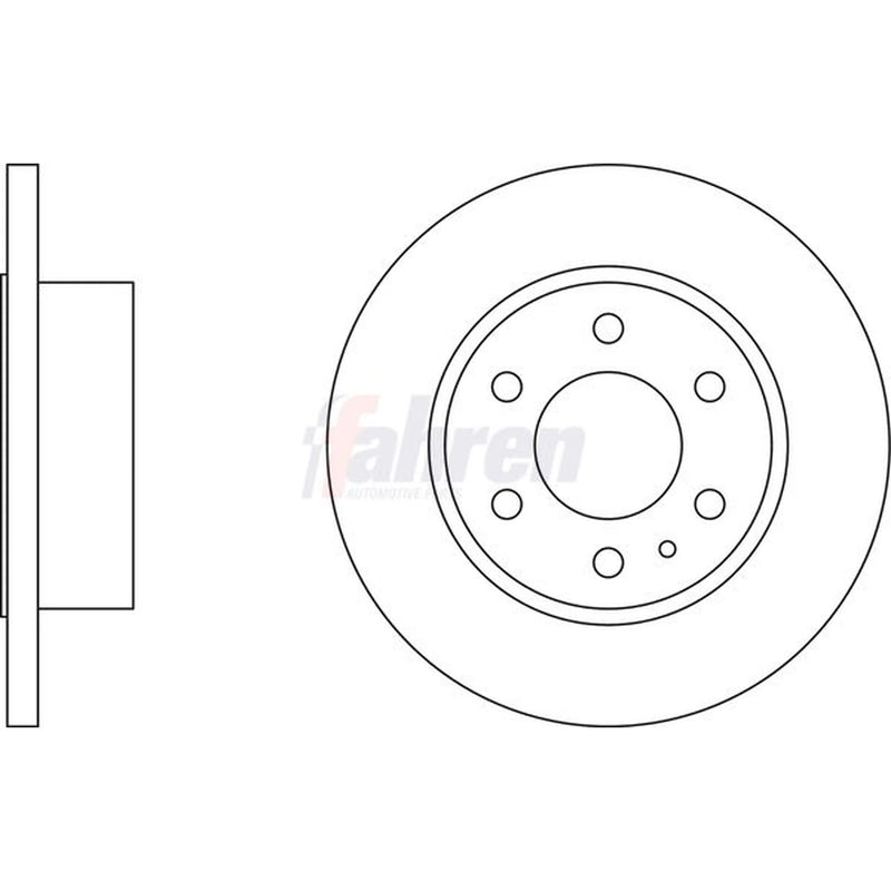 Fahren 2 x Solid Rear Brake Discs FBD6514-x2