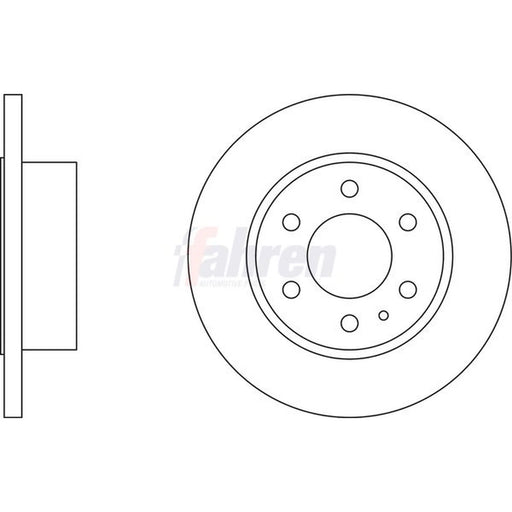 Fahren 2 x Solid Rear Brake Discs FBD6514-x2