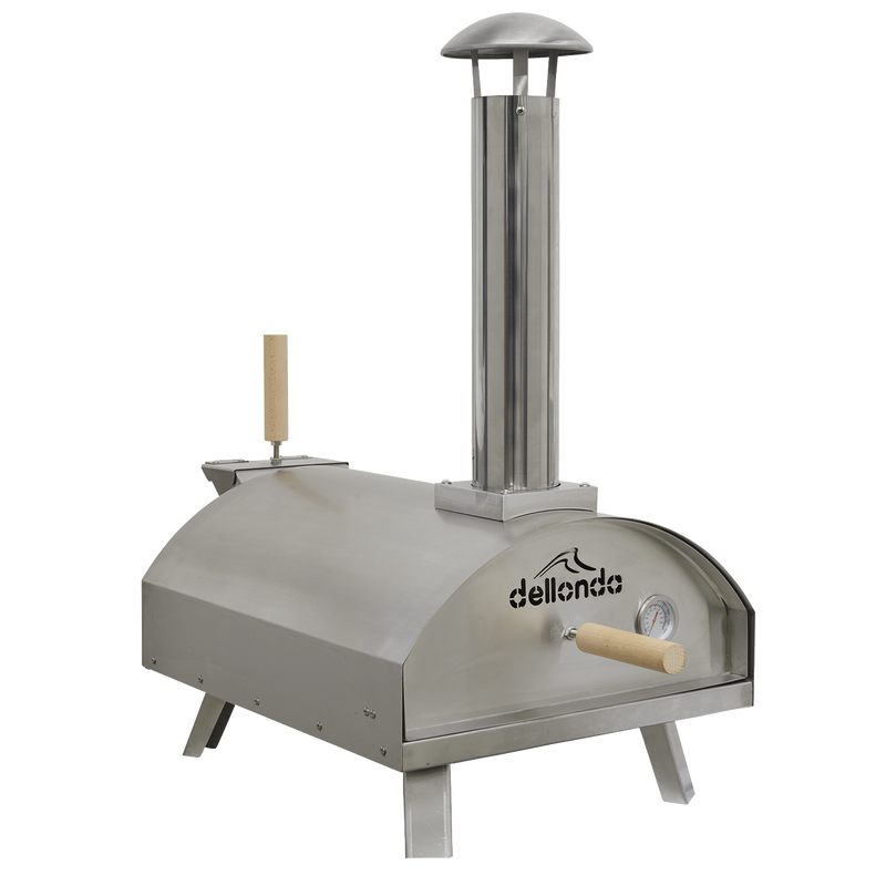 Dellonda Portable Wood-Fired Pizza Oven and Smoking Oven Stainless Steel Dellonda  - Dynamic Drive