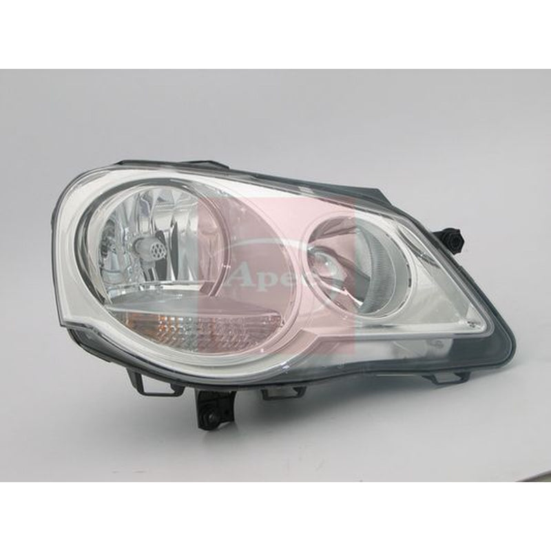 Apec Headlight Headlamp H7/H1 Left fits VW Polo IV 2001-2012 1.2 1.4 1.6 1.8 1.9