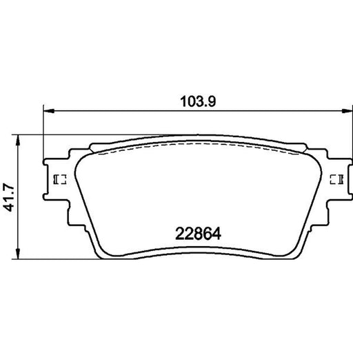 Mintex Rear Brake Pad Set fits Mitsubishi Eclipse Cross 2017 on 1.5
