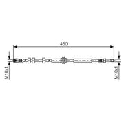 Bosch Brake Hydraulic Hose Line Rear fits Audi A4 Allroad B8 2009-2016 2.0 3.0