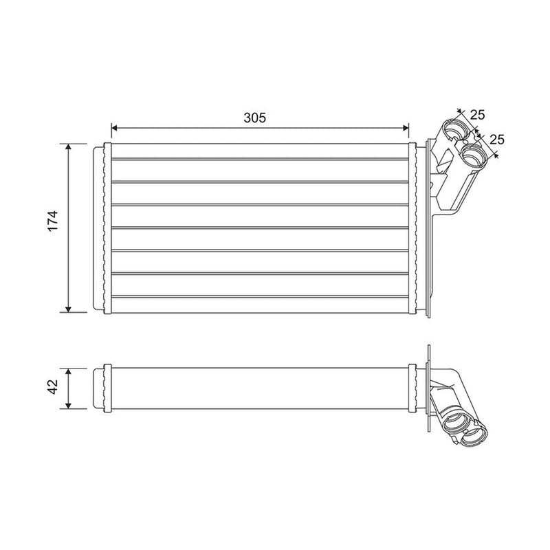 Valeo Heater Matrix Core Heat Exchanger 812116