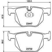Mintex Rear Brake Pad Set fits BMW X5 2006-2018 3.0