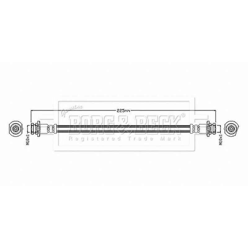 Borg & Beck Brake Hydraulic Hose Line inner BBH8872