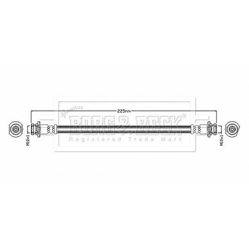 Borg & Beck Brake Hydraulic Hose Line inner BBH8872